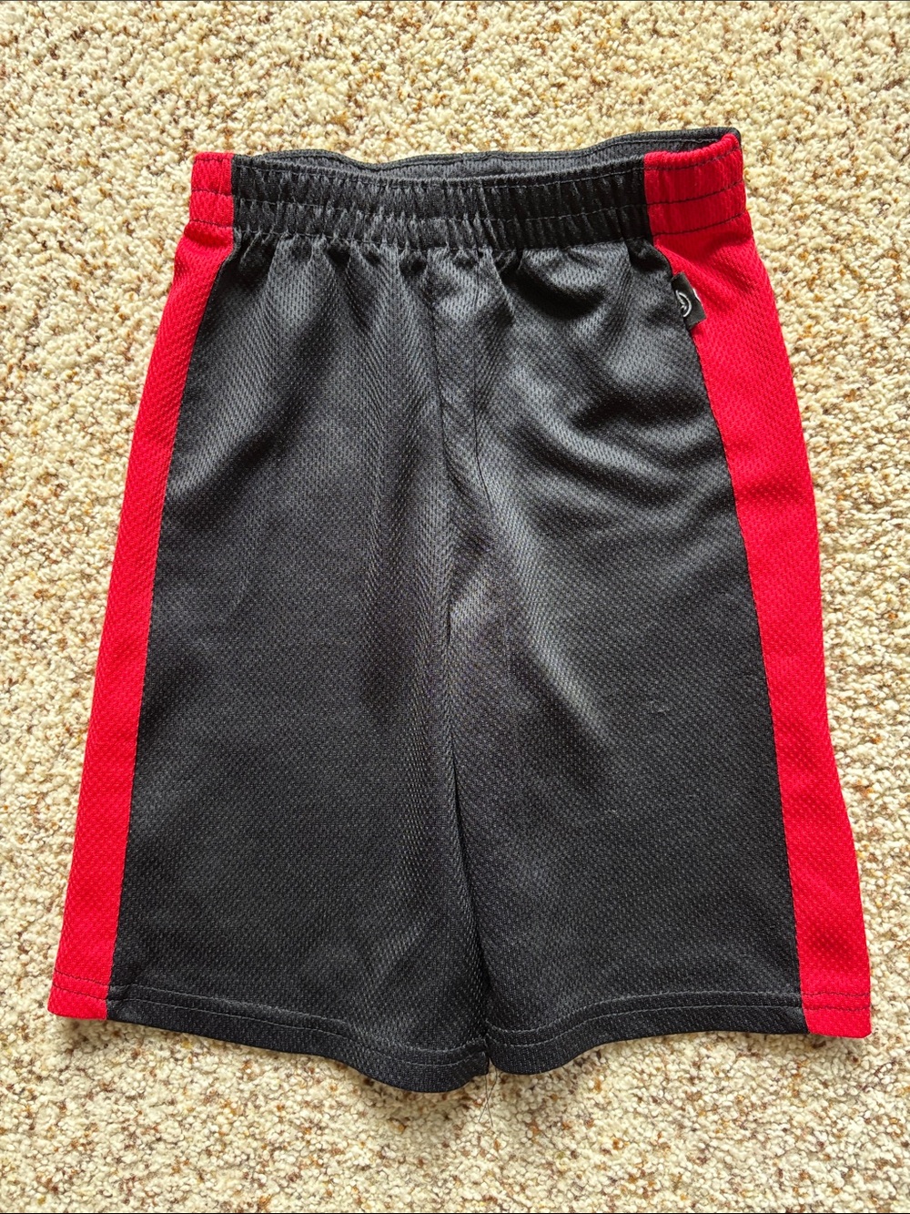 Avenger Black and Red Boys Athletic Shorts